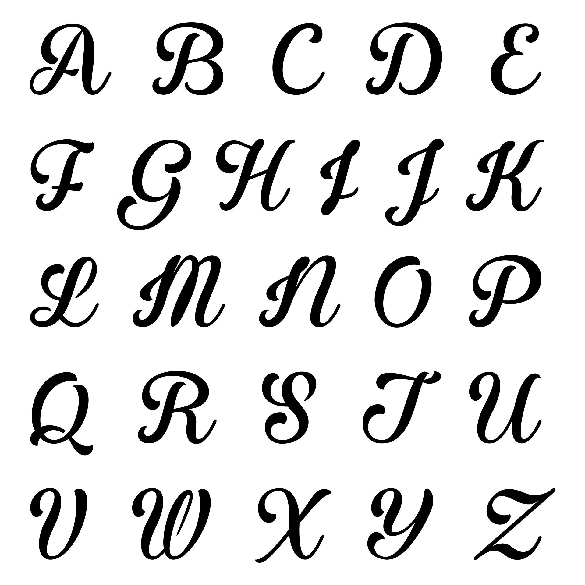 10 Best Fancy Letter Stencils Free Printable Printablee