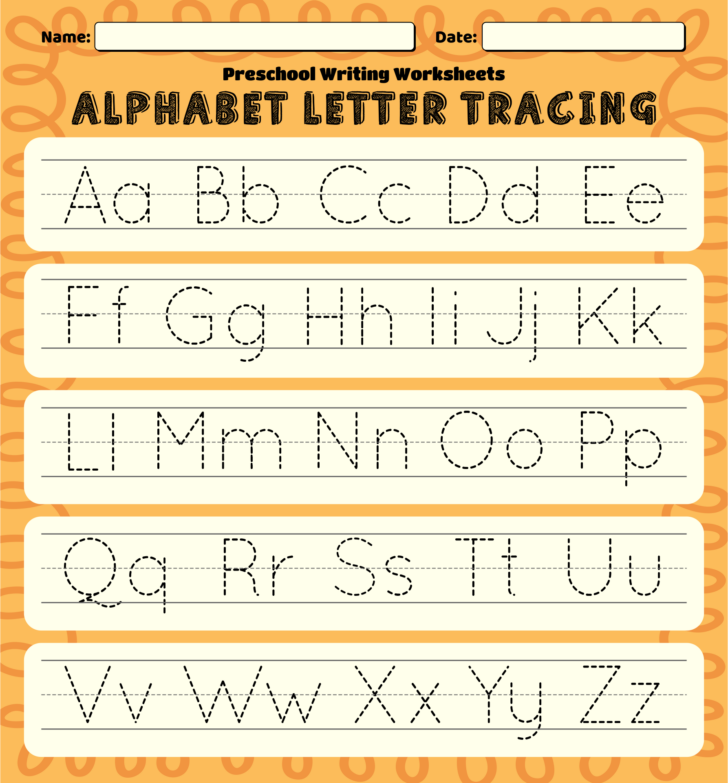Handwriting FREE Printable Preschool Worksheets Tracing Letters