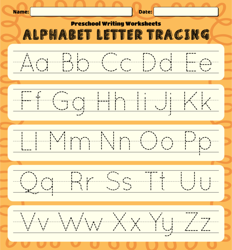 13 Best Preschool Writing Worksheets Free Printable Letters | Printable ...