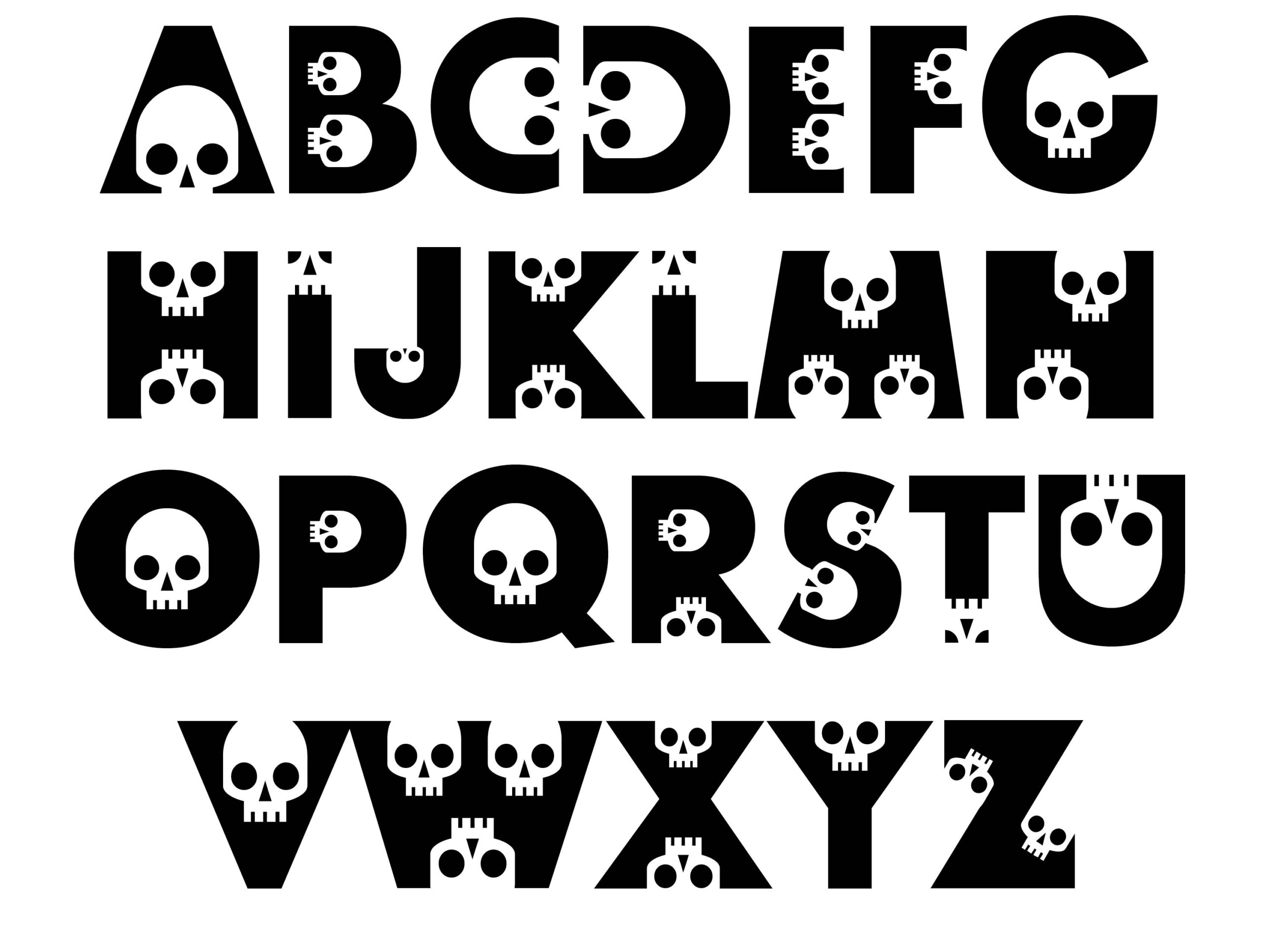 15 Best Printable Halloween Alphabet Printablee