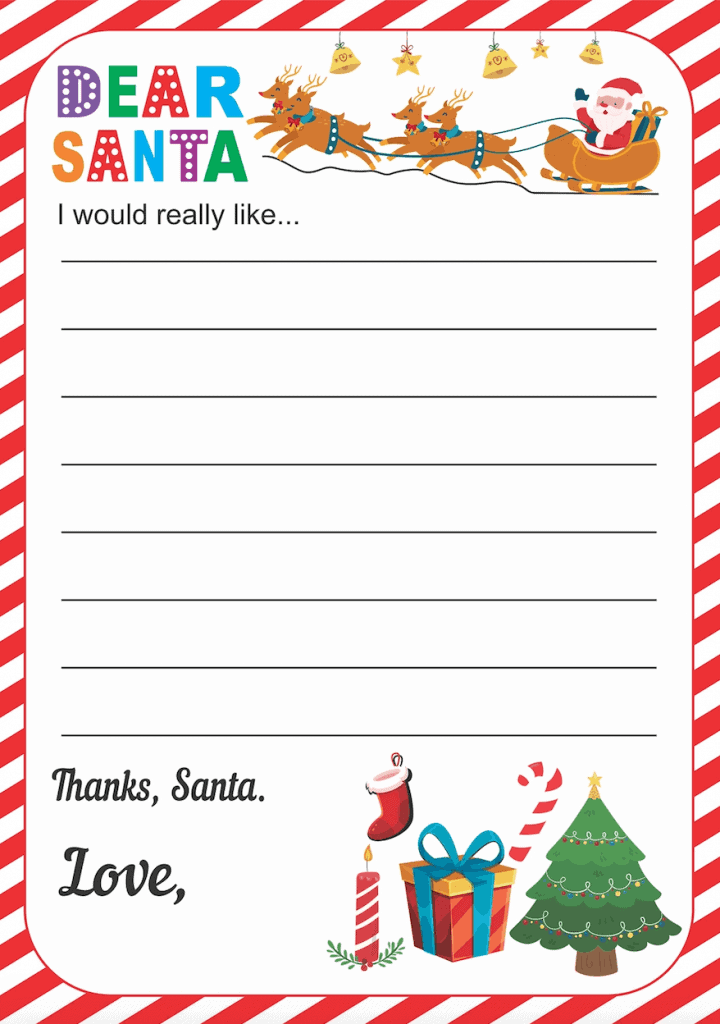 2 Dear Santa Letter Printables For Kids Of All Ages Free I Spy 