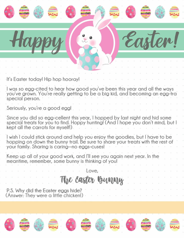FREE Printable Easter Bunny Letters