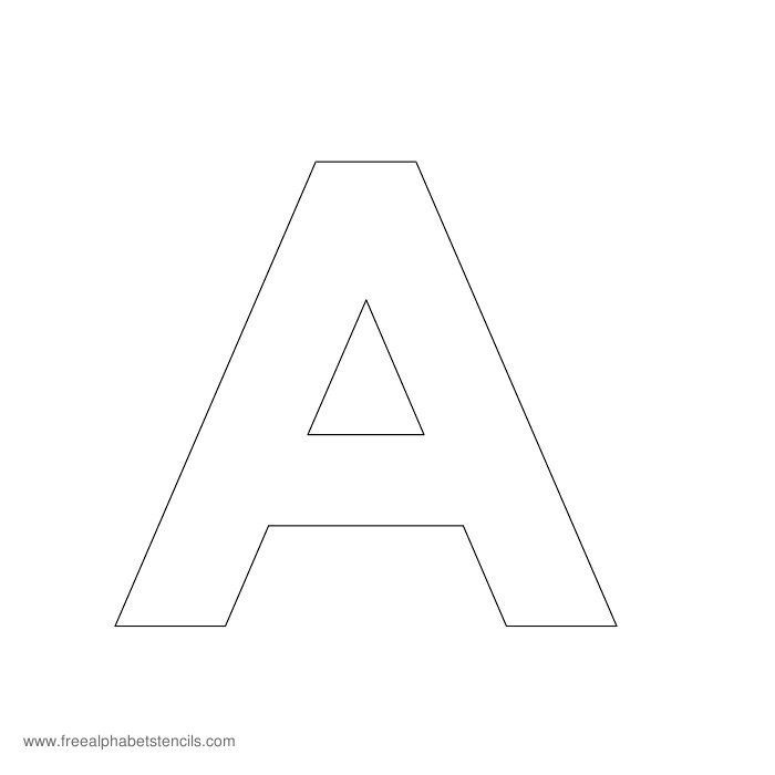 A Z Modern Sans Serif Alphabet Stencils For Walls Alphabet Stencils 