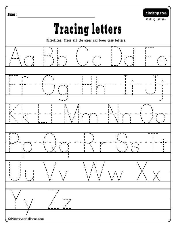 FREE Printable Preschool Worksheets Tracing Letters PDF