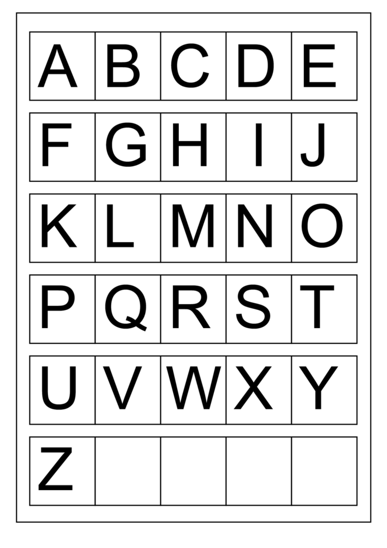 Capital Alphabet Letters Chart Capital Letters Worksheet Alphabet ...