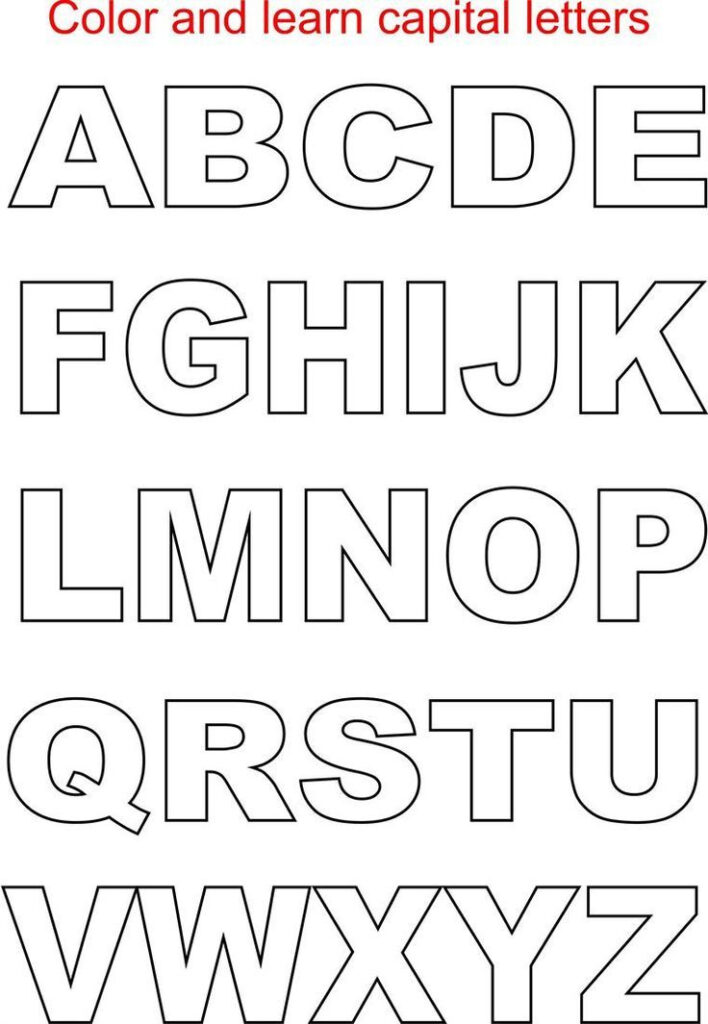 Capital Letters Free Printable Alphabet Letters To Color Free ...