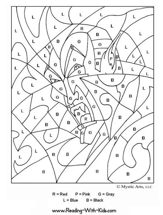 Color By Letter Worksheet Coloring Home