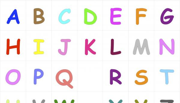 Colorful Alphabet Letters From A To Z In Upper Cases Free Printable 