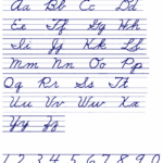 Cursive Handwriting Chart Free Download