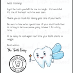 Cute Tooth Fairy Letter For Boys Cassie Smallwood