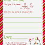 Dear Santa Letter Printable Delightfully Noted