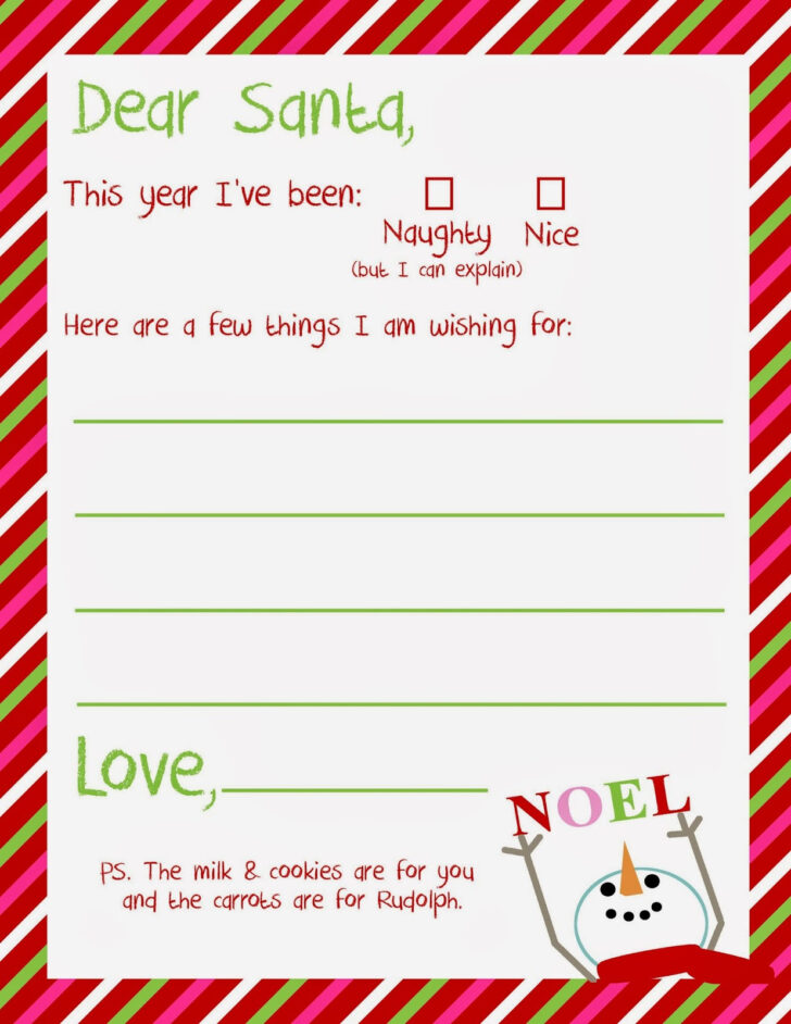 FREE Printable Dear Santa Letters