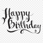 Download High Quality Happy Birthday Clipart Calligraphy Transparent