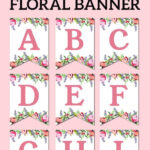 Floral Free Printable Alphabet Letters Banner Free Printable Alphabet