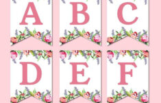 Floral Free Printable Alphabet Letters Banner Free Printable Alphabet
