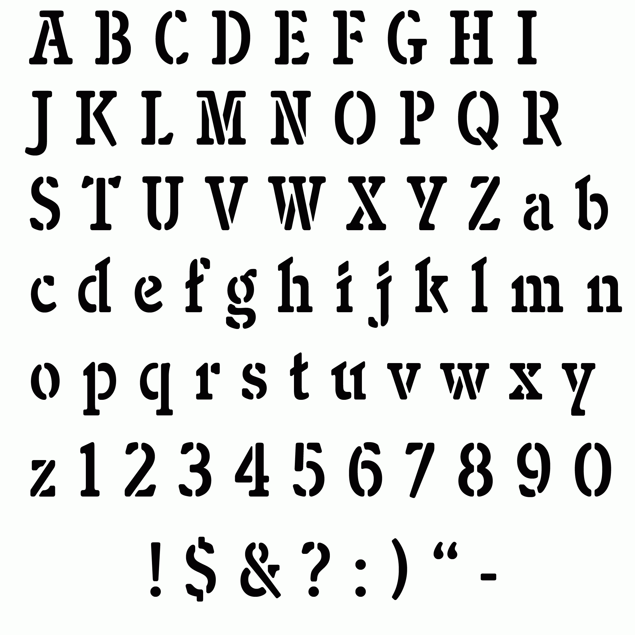 Free Alphabet Stencils Alphabet Stencils Letter Stencils To Print 