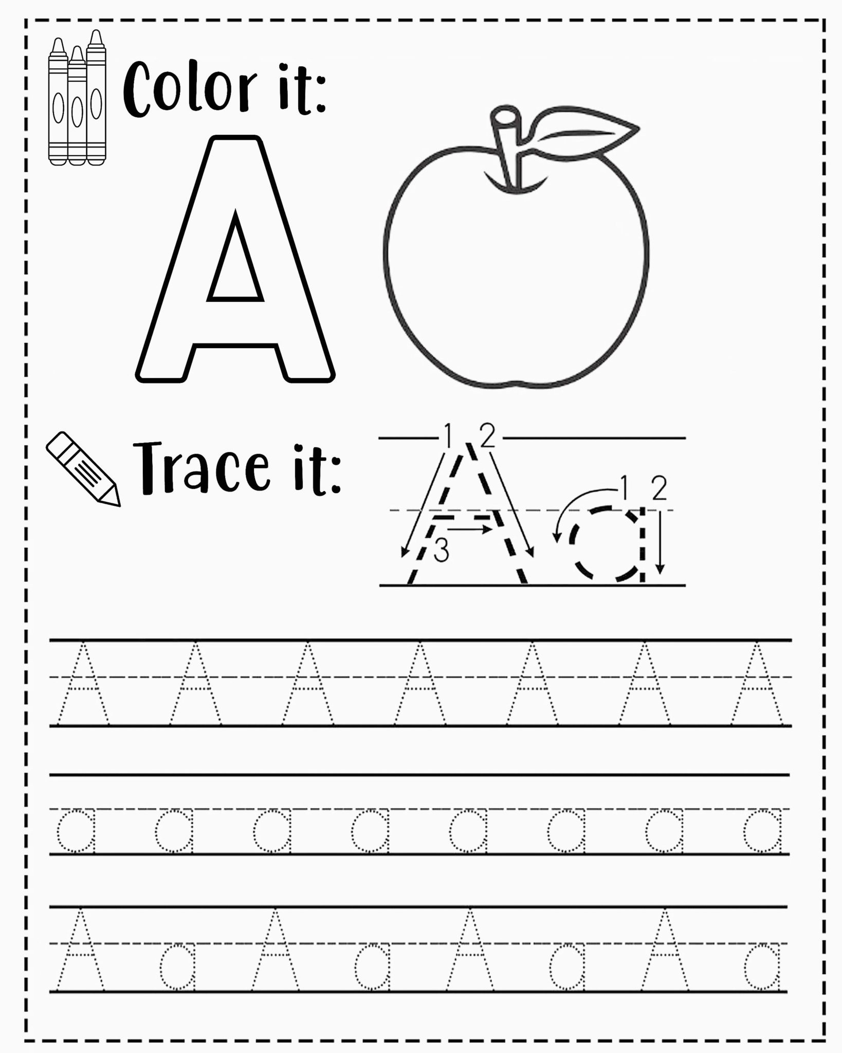 FREE Alphabet Tracing Worksheets For Preschoolers