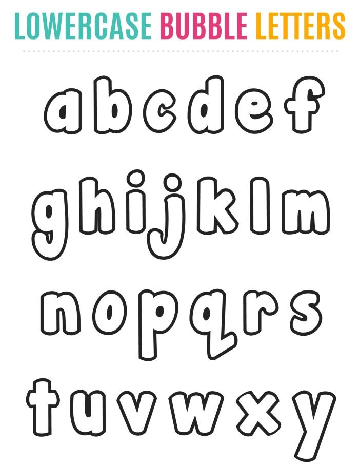 Free Lowercase Bubble Letters To Print Freebie Finding Mom Bubble 