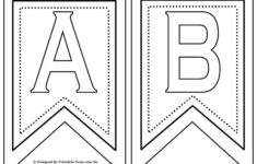 Free Printable Alphabet Letters Banner Flag Letter PDF Templates