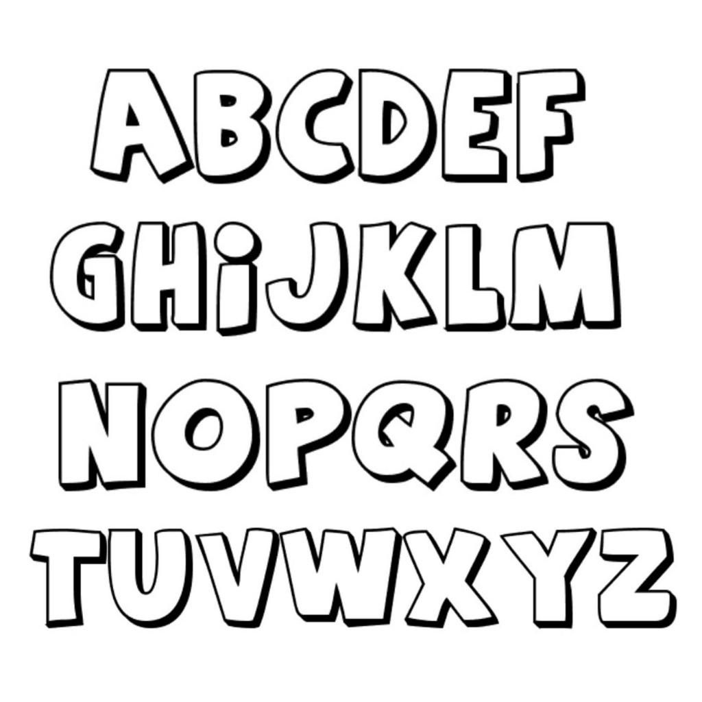 Free Printable Alphabet Letters Different Fonts Preschool Bubble 