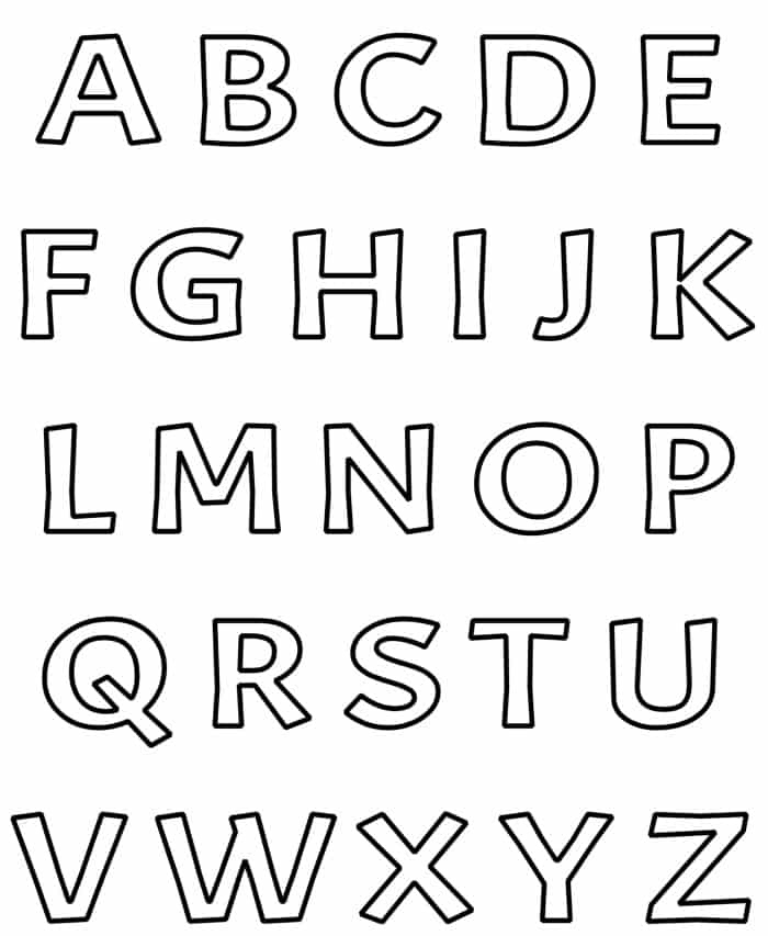 Alphabet In Bubble Letters Printable
