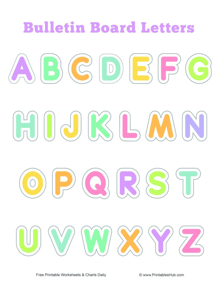 Free Printable Bulletin Board Letters Templates PDF Printables Hub ...