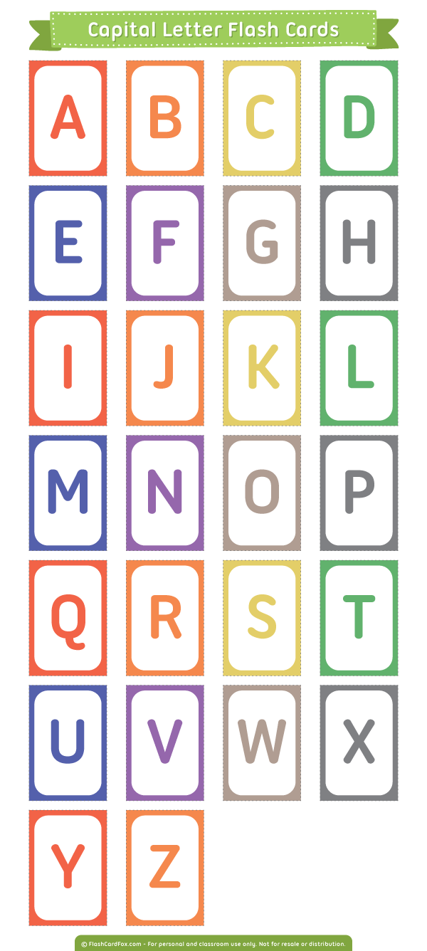 Free Printable Capital Letter Flash Cards Download Them In PDF Format 