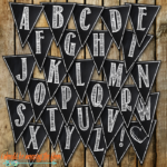 Free Printable Chalkboard Banner Letters A Z I Should Be Mopping The