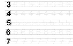 Free Printable For Tracing Letters Numbers Tracing Worksheets Free
