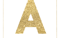 Gold Free Printable Banner Letters Paper Trail Design