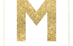 Gold Free Printable Banner Letters Paper Trail Design