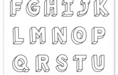 How To Draw 3D Letters Tutorial Video And A 3D Letters Coloring Page