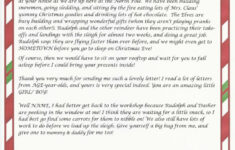 Letter From Santa On Official North Pole Stationary Santa Letter