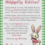 Letter From The Easter Bunny Easter Bunny Letter Easter Bunny