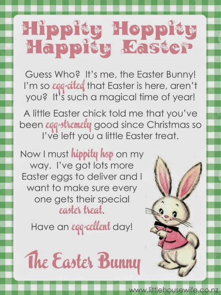 Letter From The Easter Bunny Easter Bunny Letter Easter Bunny 