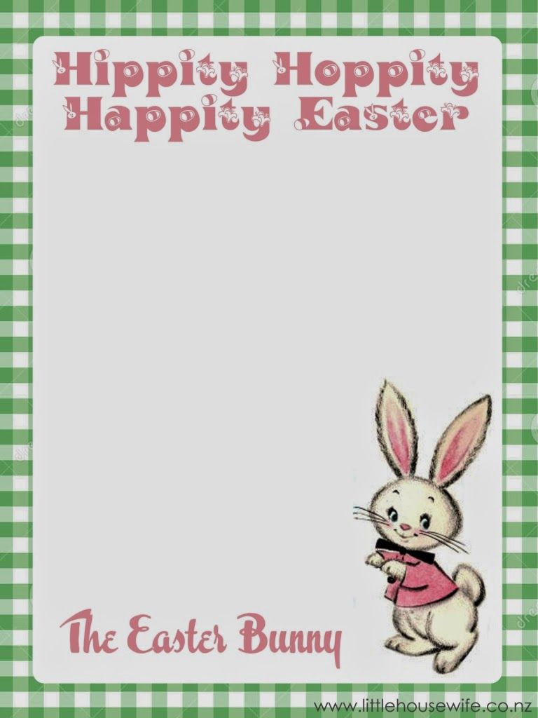 Letter From The Easter Bunny Easter Bunny Template Bunny Templates 