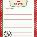 Letter To Santa Free Printable Download Santa Letter Template