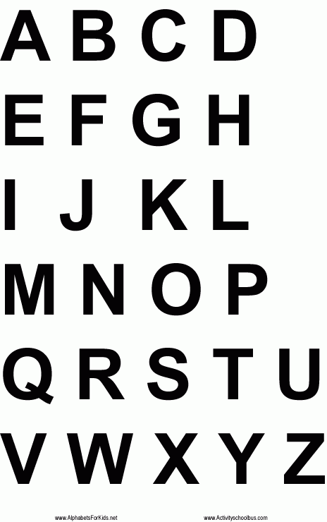FREE Printable Letters Of The Alphabet