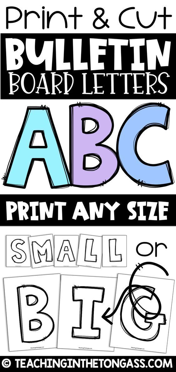 Printable Letters For Bulletin Board