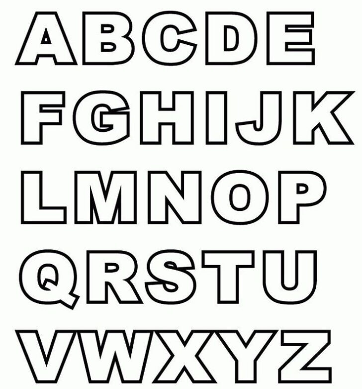 Letters Of The Alphabet Printable