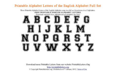 Printable Alphabet Letters Free PDF Printable College Style Alphabets