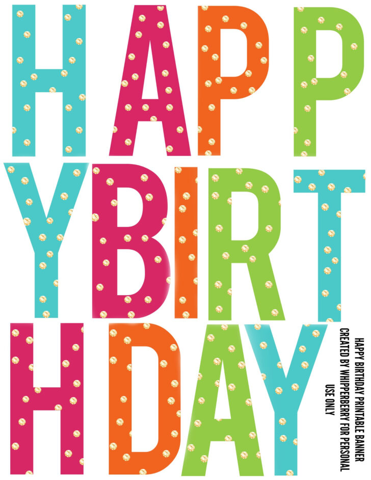 Printable Birthday Banner Printable Letters to Cut Out