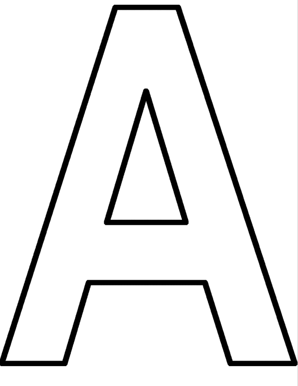 Printable Letter a coloring page Coloringpagebook
