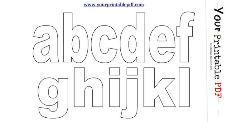 Printable PDF LowerCase Alphabet Letters Lettering Alphabet Alphabet ...