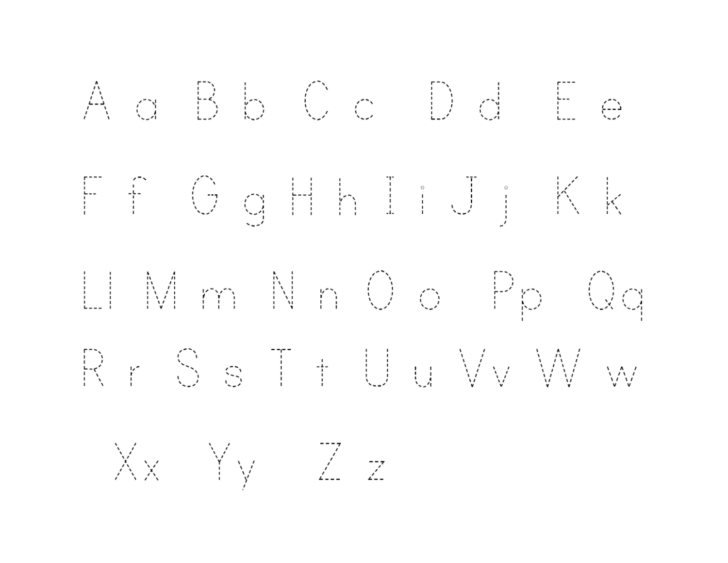 Traceable Alphabet Letters Printable