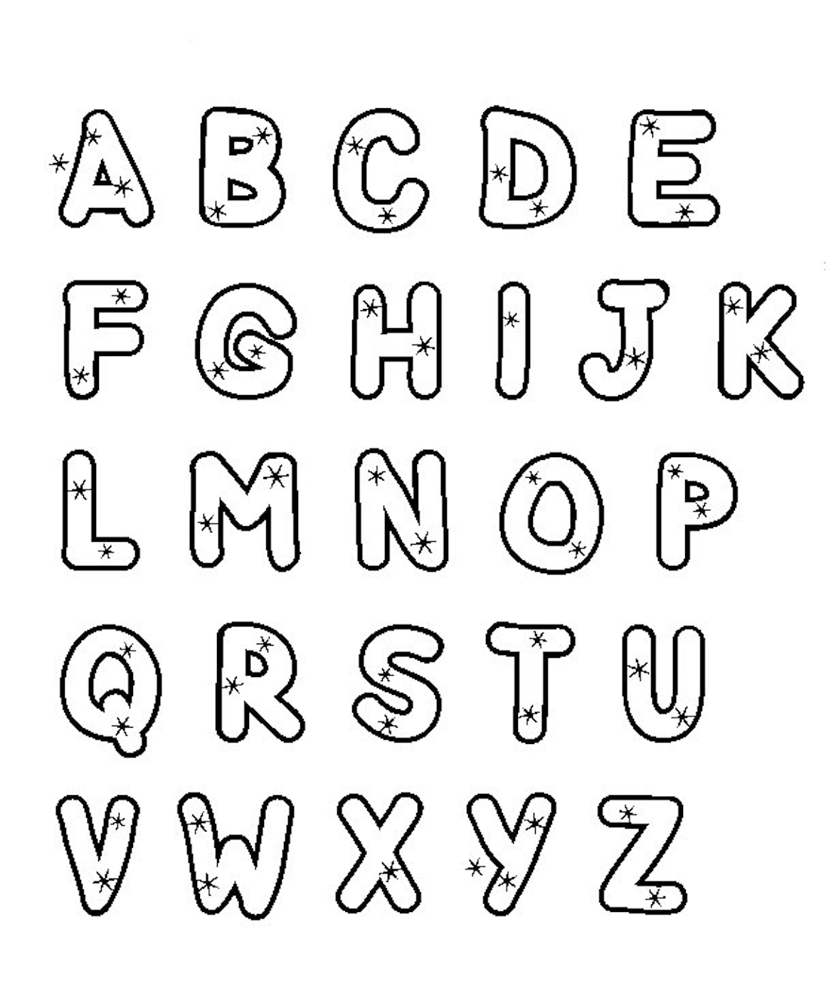 Simple Alphabet Worksheet To Print Lettering Alphabet Alphabet 