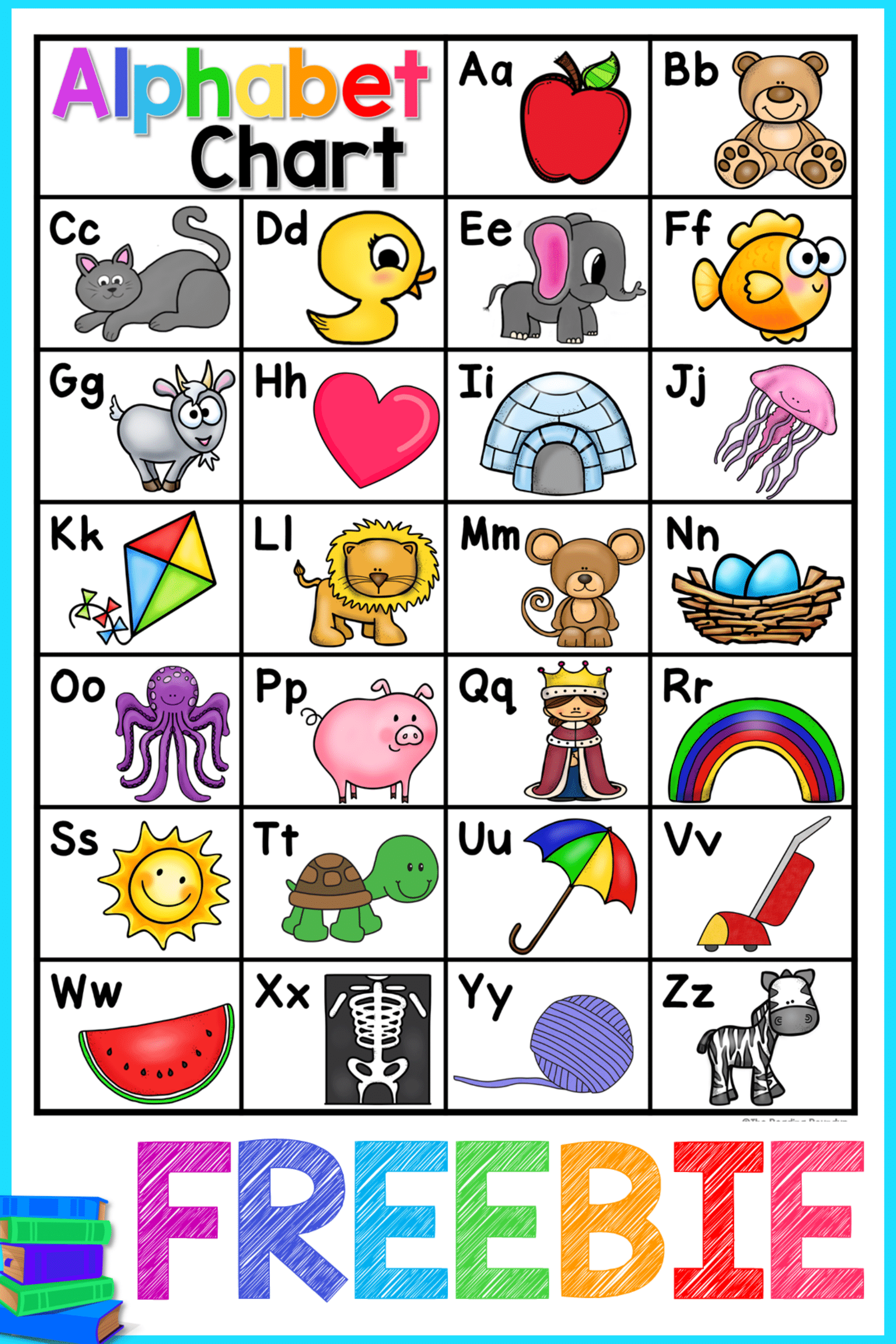 This FREE Printable Alphabet Chart Is Perfect To Help Your Kindergarten 