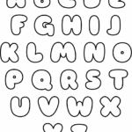 Uppercase Bubble Letters Printable Lettering Alphabet Fonts Bubble